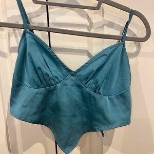Blue Blush boutique cropped tank